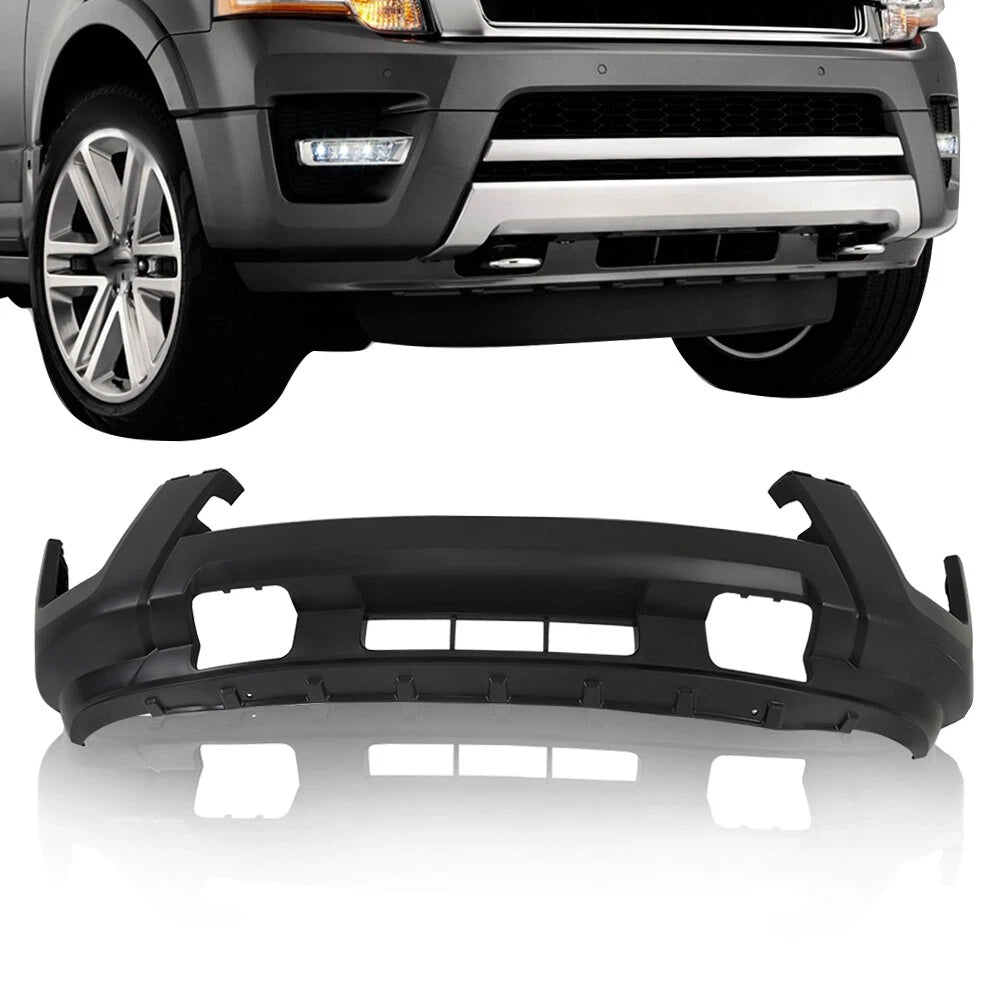 Front Lower Bumper Cover for Ford Expedition (2015-2017) Black Plastic