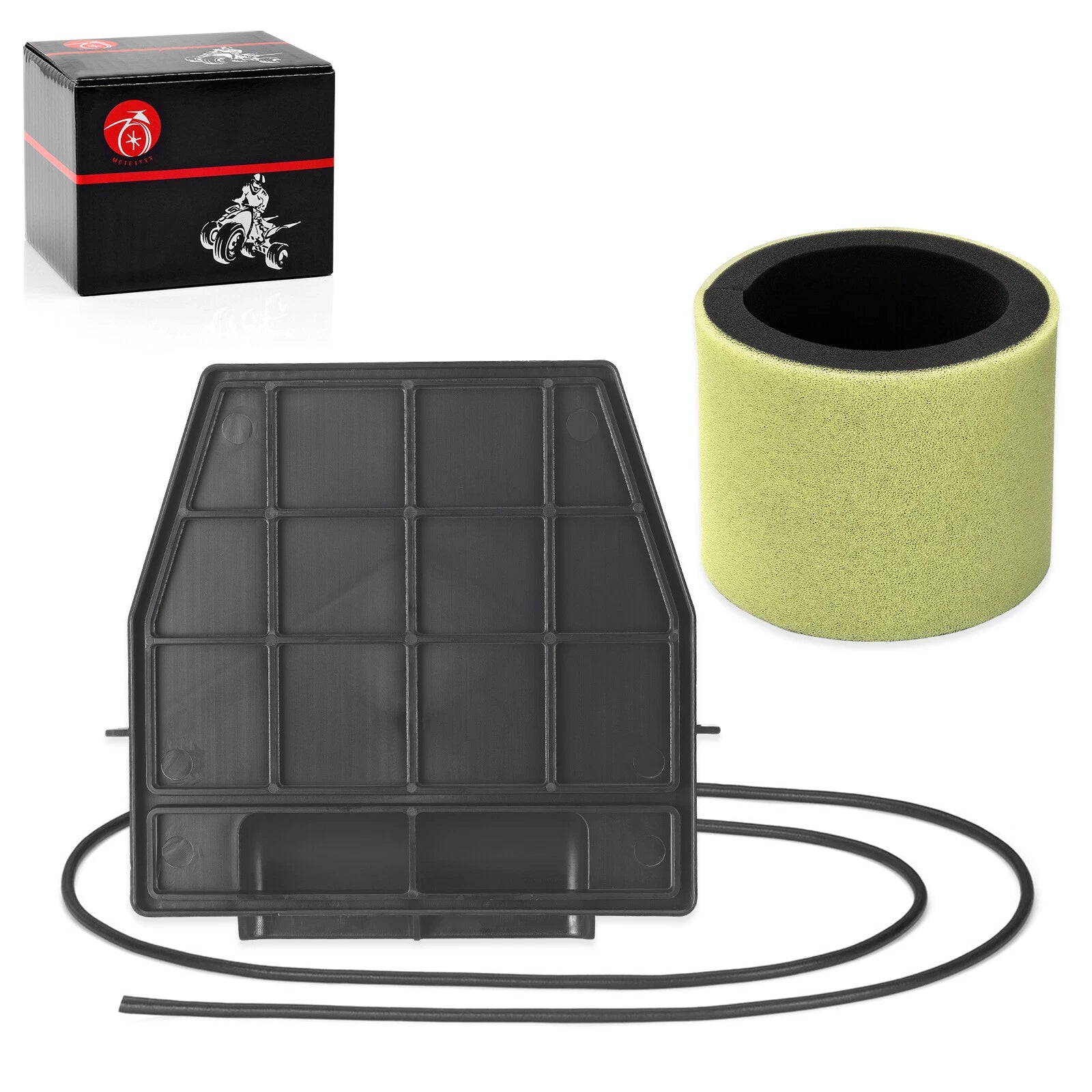 Air Filter Set for Kawasaki KLF250A Bayou 250 (2003–2011) + Air Box Lid Cover Cap + Seal