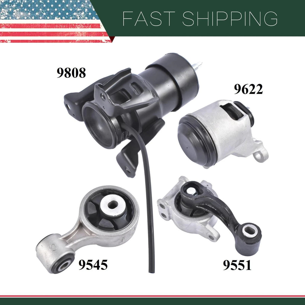 Set of 4 Engine Motor Torque Strut Mounts for Nissan Maxima Altima (2007–2012)