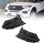 Set of 2 Fog Light Cover Trims for Ford Explorer (2020–2022) Black Clear