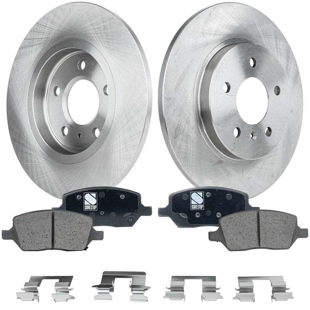 Brake Rotor and Pad Kit for Pontiac Montana (2005) Rear Solid 2-Wheel Set
