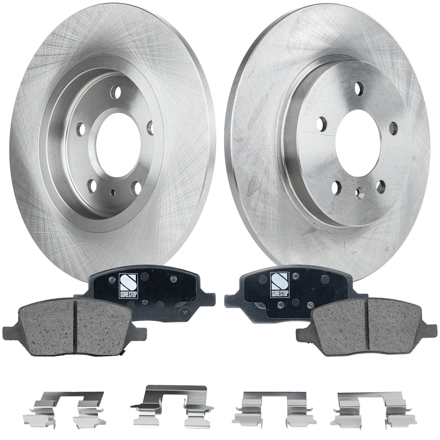 Brake Rotor and Pad Kit for Pontiac Montana (2005) Rear Solid 2-Wheel Set