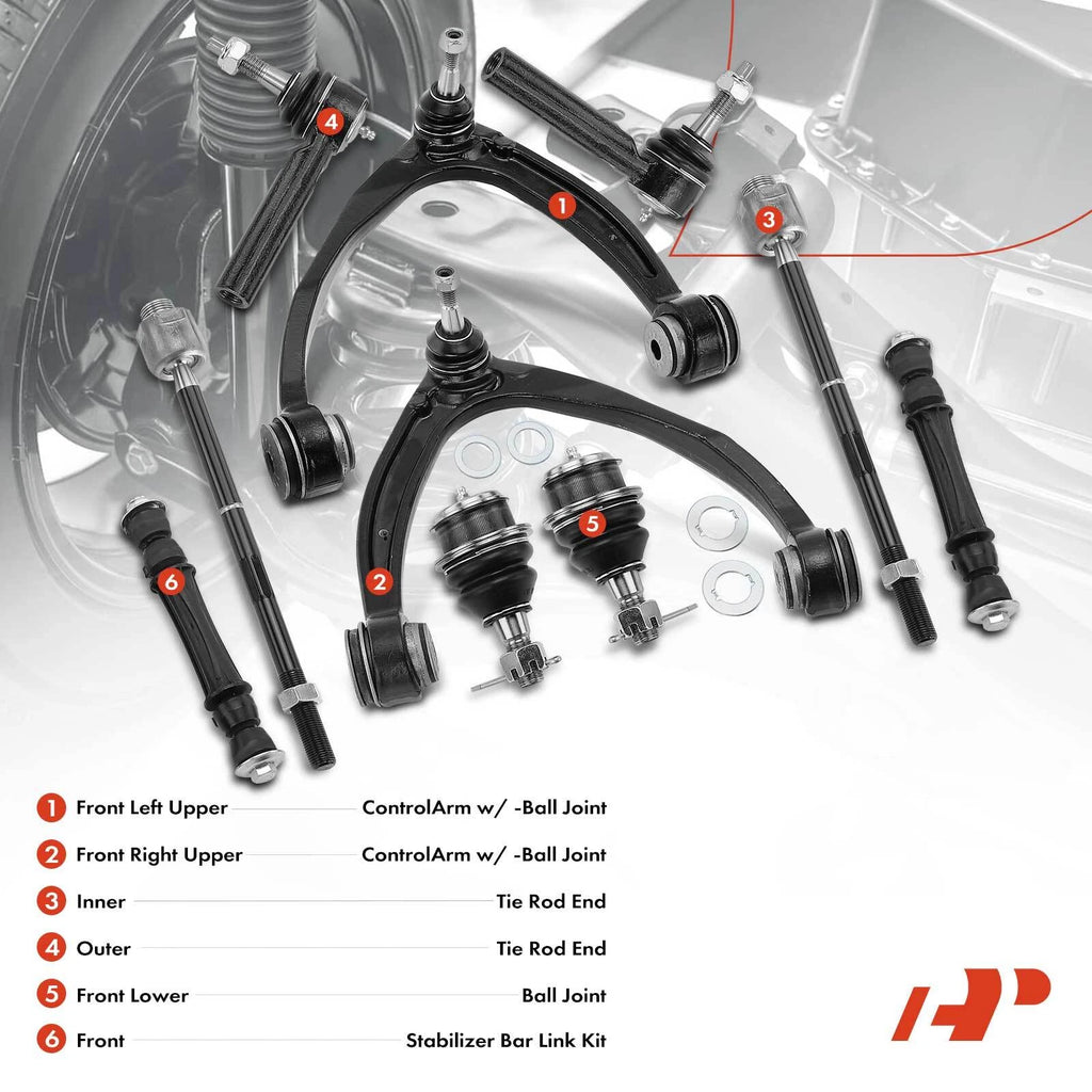 Control Arm CV Axle Wheel Bearing Kit for Chevy Silverado GMC (2014–2019)