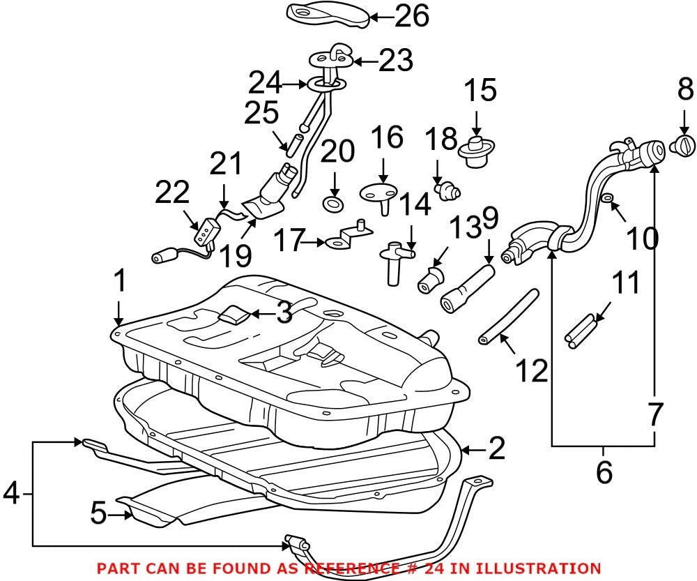 Fuel Pump O-Ring for Hyundai Sonata, Kia Amanti, Optima (2002–2006) 31115-38000