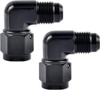 4x 6/8/10AN Female to Male Flare 90° Swivel Hose Fitting Adapter for Car (—–—)