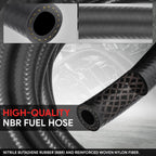 6AN Fuel Line Hose 10ft Nitrile Rubber 3/8" for Oil Gas Pipe