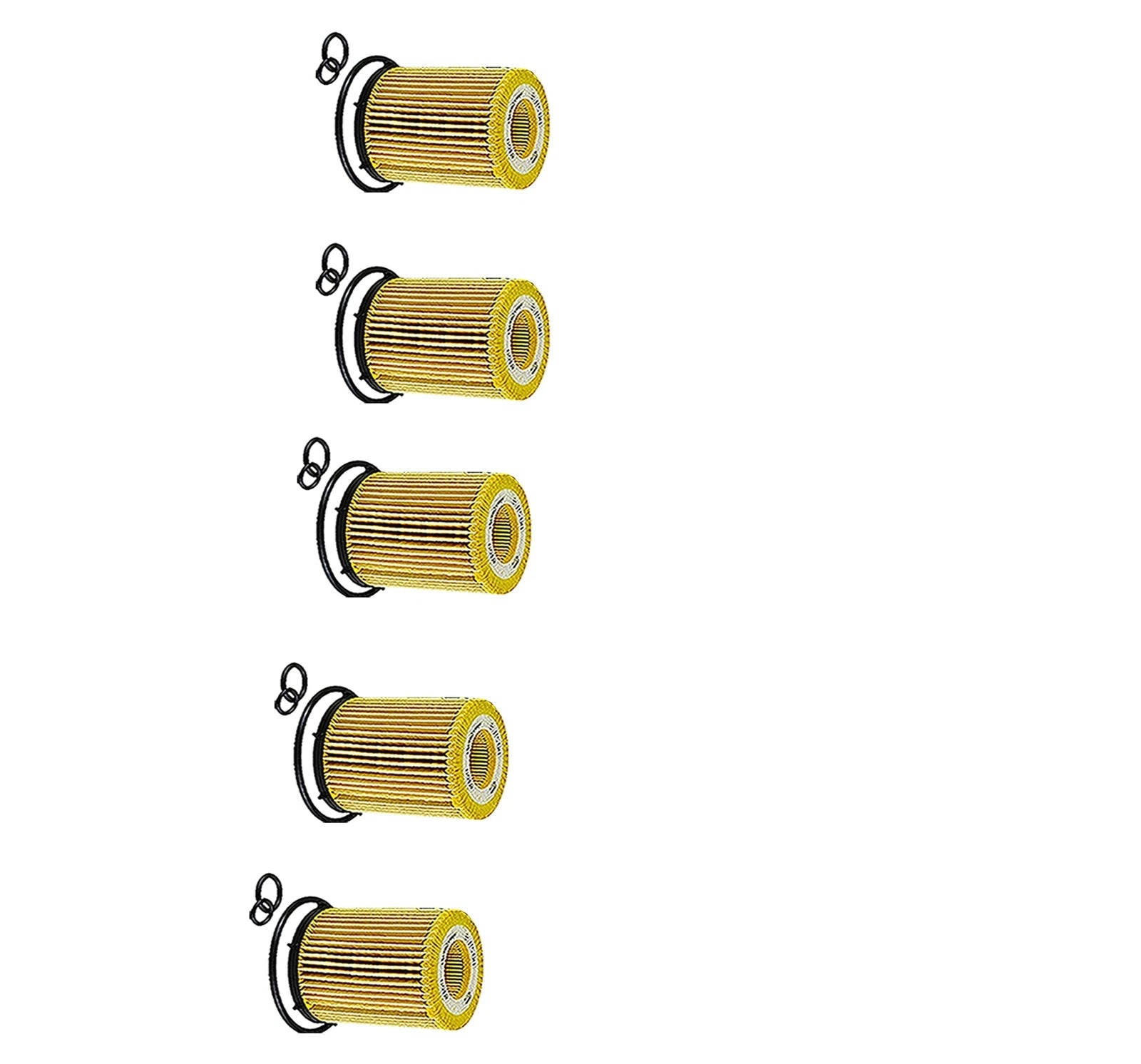 Set of 5 Engine Oil Filters for Mercedes W205 C117 X156 S213 X253 C253