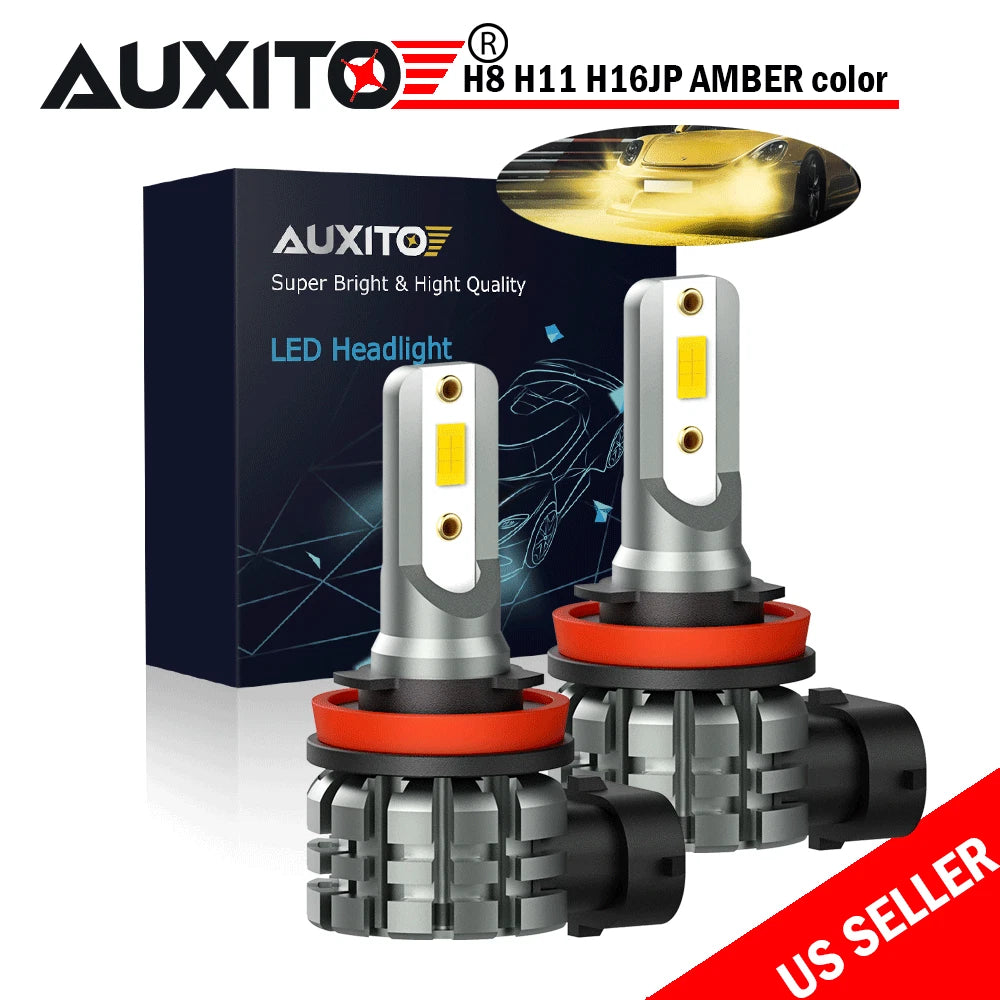 2X LED Fog Lights  - Golden Yellow Amber DRL