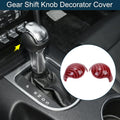Set of 1 Gear Shift Knob Decorator Cover for Ford Mustang (2015–2023) Carbon Fiber Red