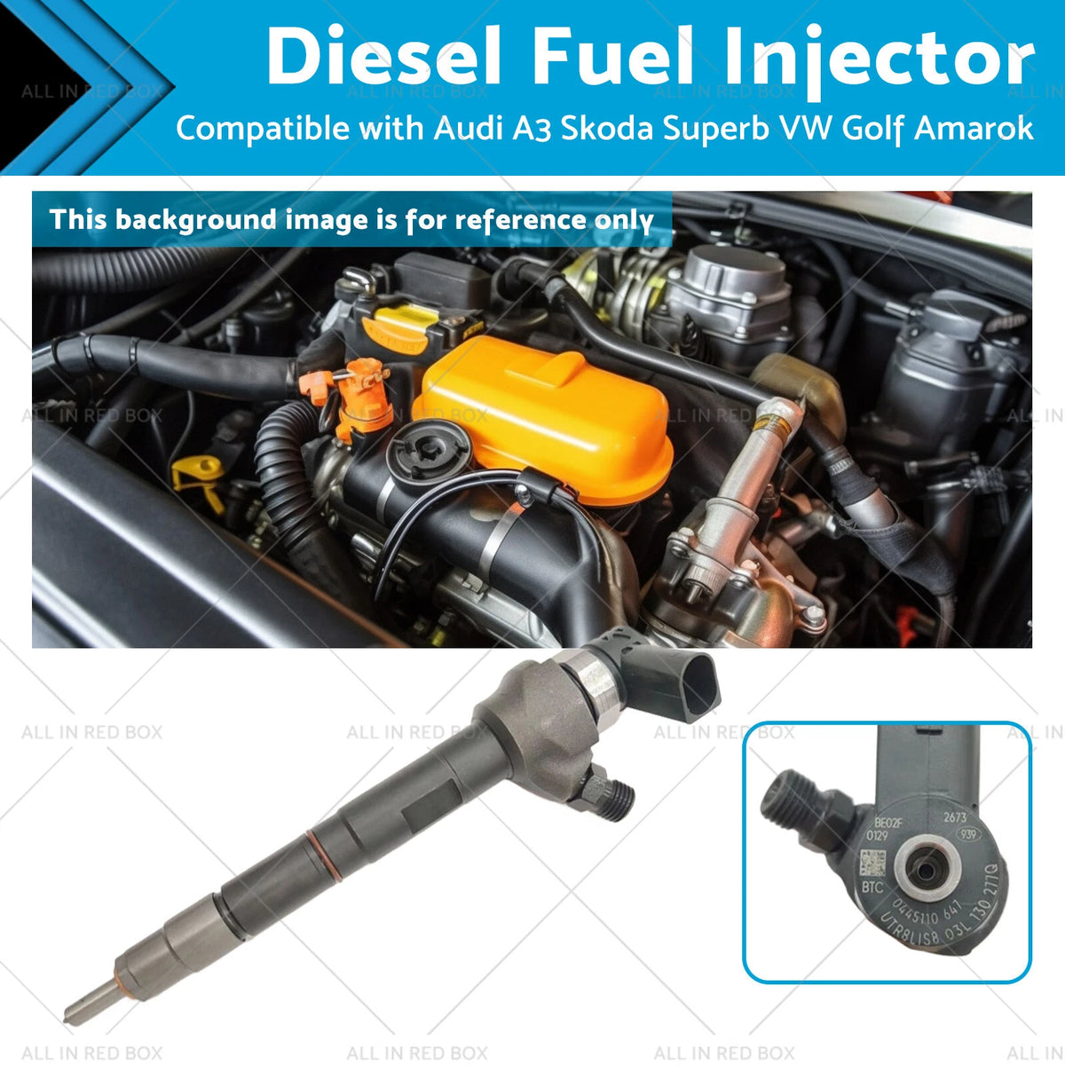 Diesel Fuel Injector for Audi A3, Skoda Superb, VW Golf, Amarok (0445110646)