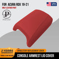 Center Console Armrest Lid Cover for Acura RDX (2019–2021) Red PVC Leather