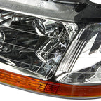 Pair Chrome Housing Amber Corner Headlight for Honda Accord (1998–2002)