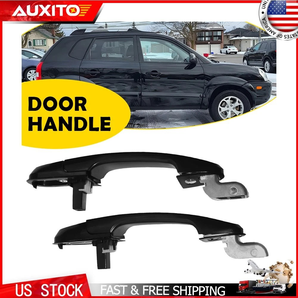 Pair Exterior Door Handles for Hyundai Tucson (2005–2009) Black