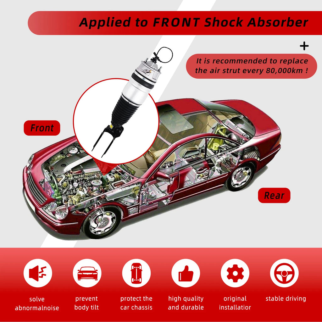 Air Suspension Strut Shock Front Left for Porsche Cayenne (2011-2018)