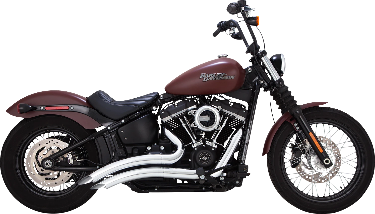 Vance & Hines Big Radius Chrome Exhaust for Harley Softail FXLR FXBB FXFBS (2018–2024)