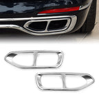 Silver Muffler Exhaust Pipe Output Cover Trim for BMW 7 Series G11 G12 (2016–2018)