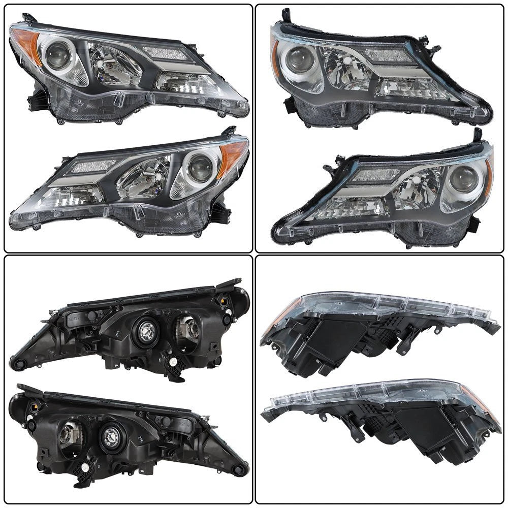 Headlight Assembly for Toyota RAV4 (2013–2015) Black Housing