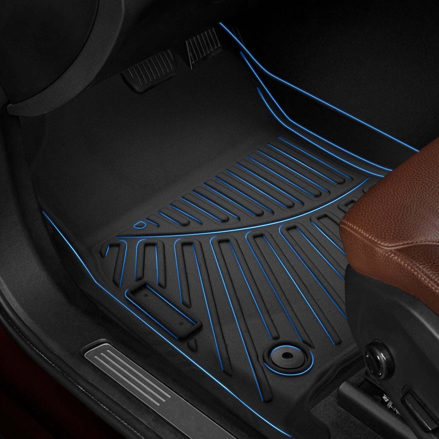 Set of 3 Waterproof Floor Mats for Dodge Ram 2500/3500 (2019–2024)