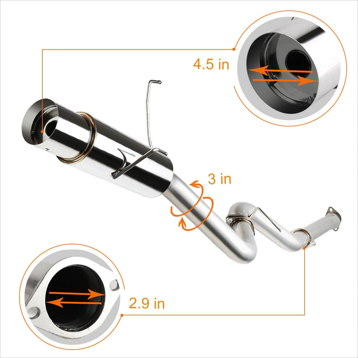 Stainless Catback Exhaust System for Subaru WRX STI FA20 (2015–2020)