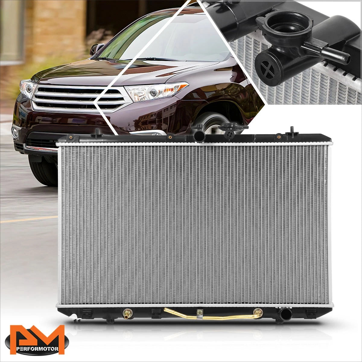 Aluminum Cooling Radiator DPI-13024 for Toyota Highlander V6 (2008–2013)