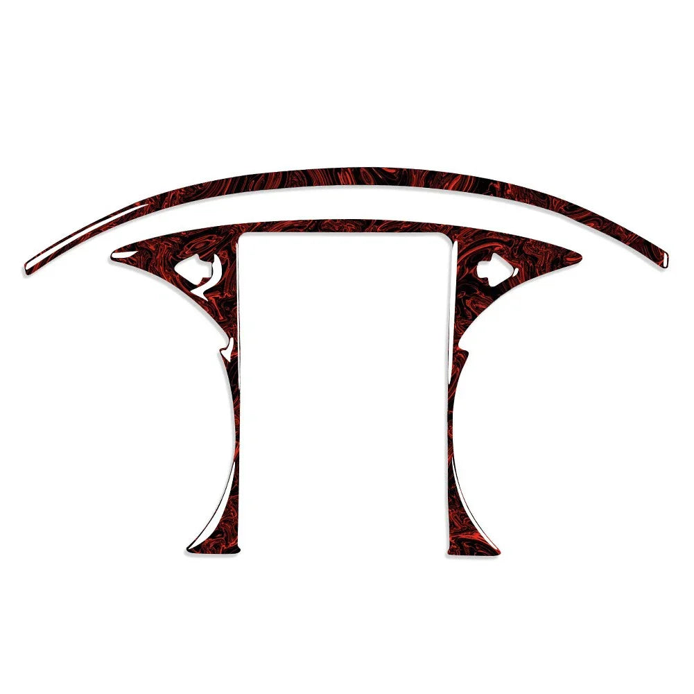 Fire Red Speedometer Panel Cover Trim for Benz C GLC Class (2015-2021)