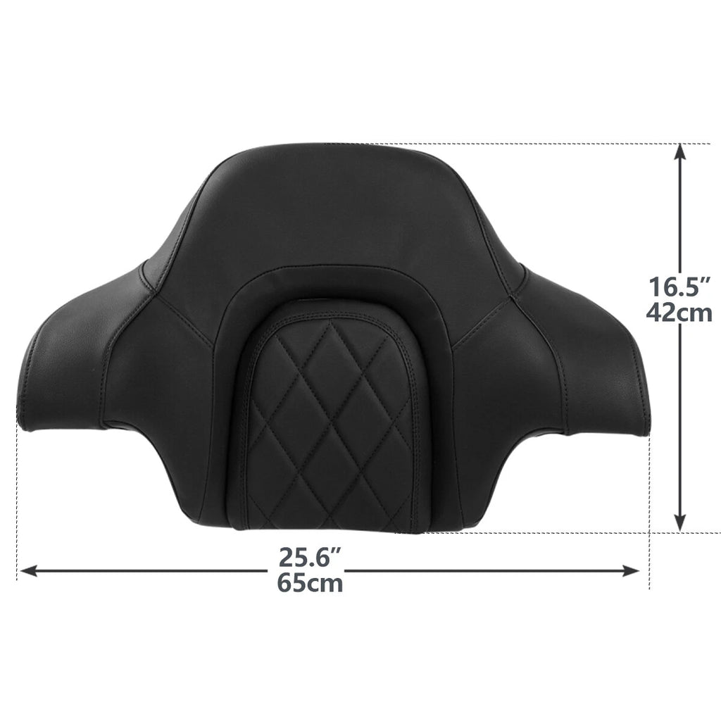 King Trunk Backrest Pad for Harley Electra Road Glide (2014–2024) Black