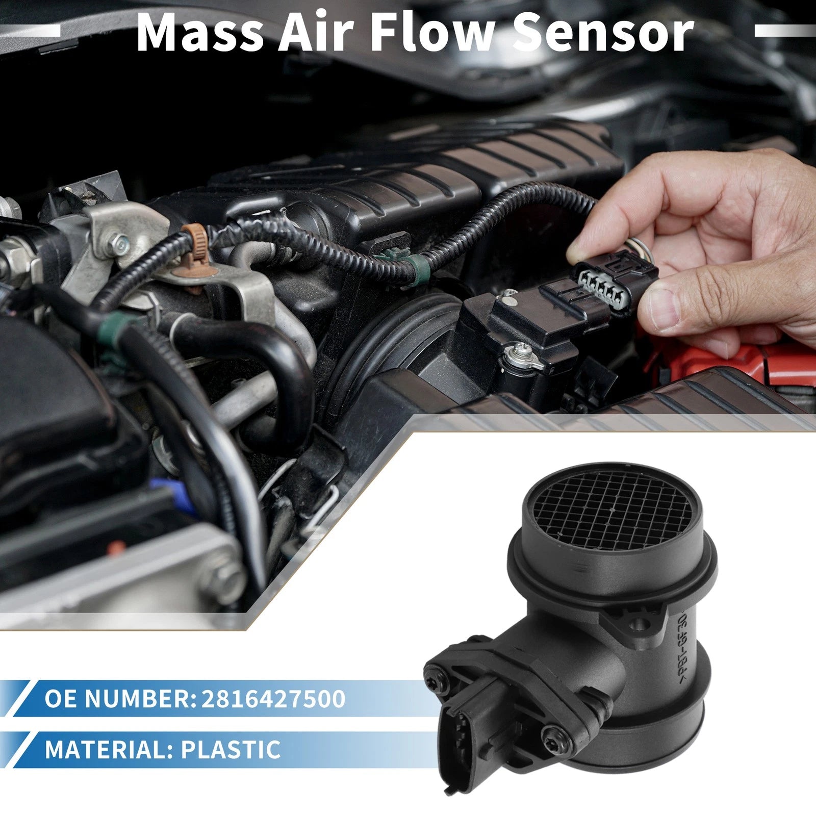 MAF Mass Air Flow Sensor Assembly No. 2816427500 for Hyundai Accent 