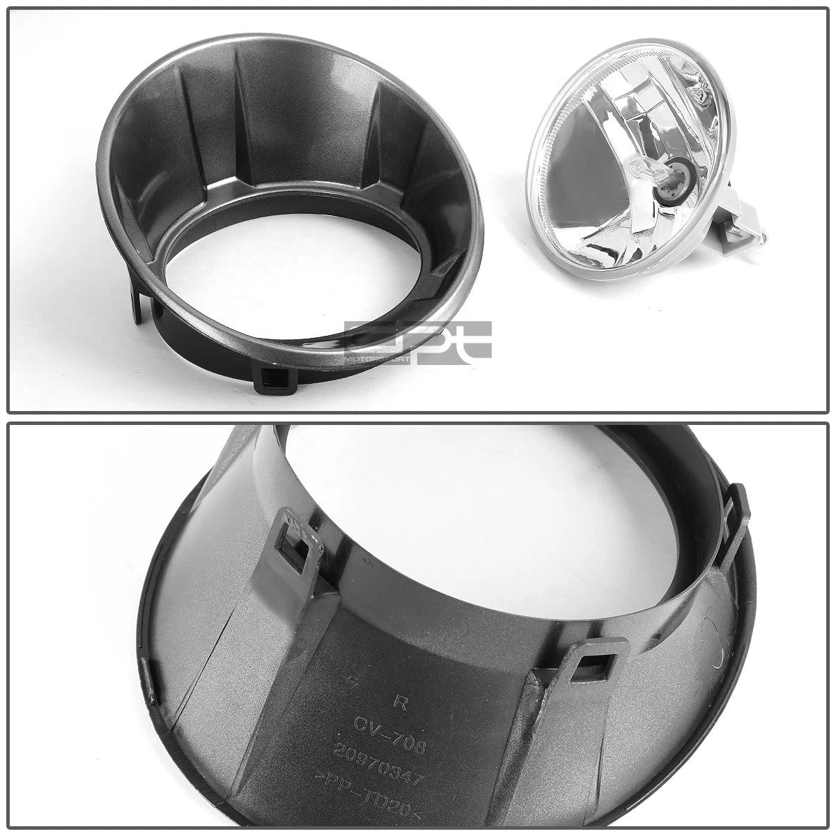 Chrome Housing Fog Light Lamp with Bulbs for Chevy Camaro (2010–2013)