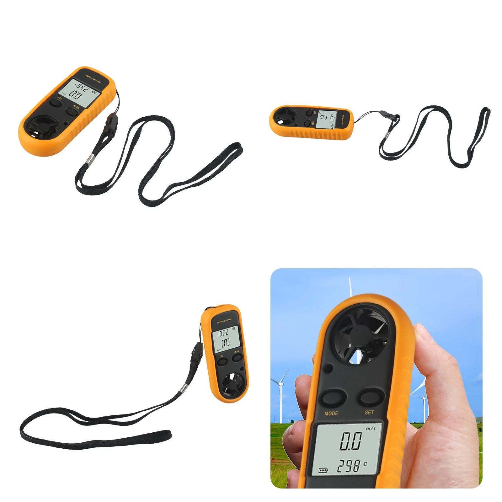 Pocket Anemometer for Comfortable Grip and Easy Operation