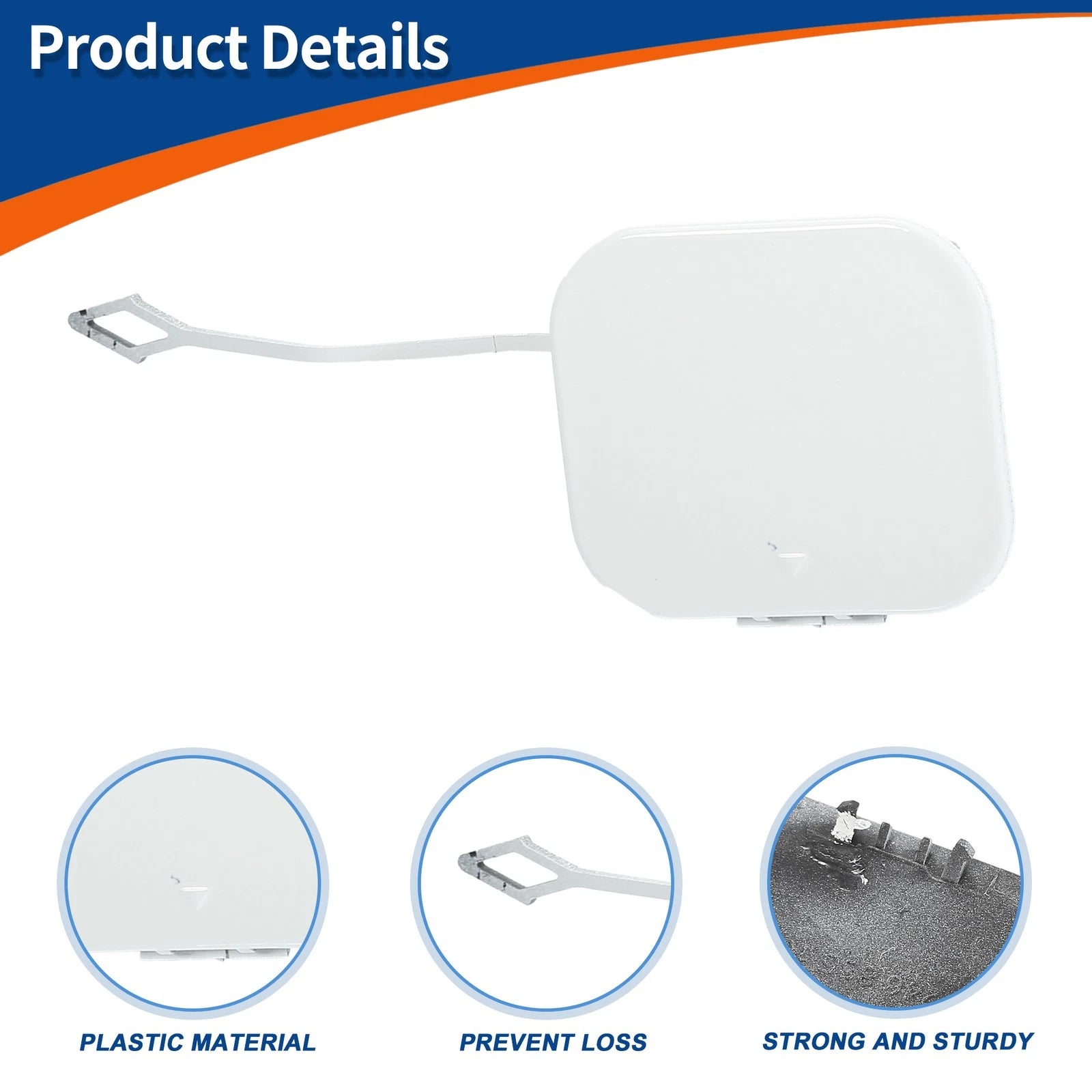 Rear Tow Hook Cover for Mercedes-Benz B-Class (2012–2019) No.A2468851022 White