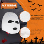 Funny Black/White Balaclava Face Car Headrest Cover for Halloween (-)