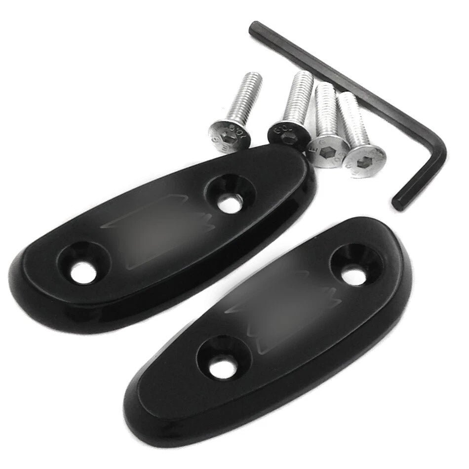 Mirror Block Off Base Plates for Suzuki GSX-R 600 750 1000 (2001–2004) Black
