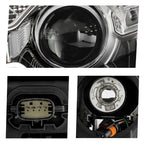 Halogen Headlight for Ford Taurus (2013–2014) Chrome Bezel w/Bulb LH