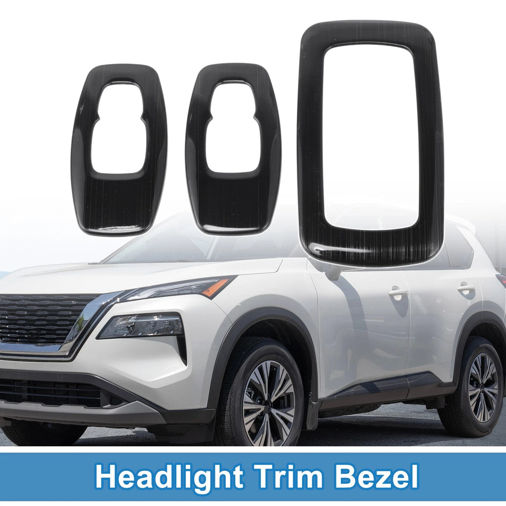 Set of 2 Headlight Trim Bezels for Nissan Rogue (2021–2024)