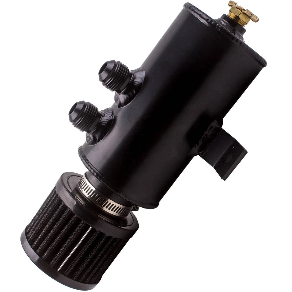 Aluminium Baffled Engine Oil Catch Can for AN10 Twin Port 0.75L