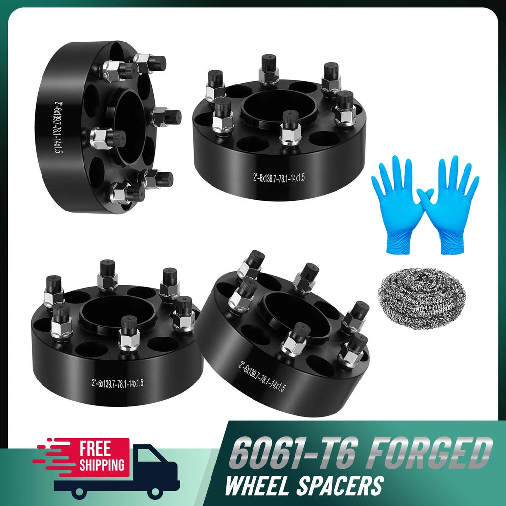 2" 6-Lug Wheel Spacers Hubcentric for Chevy Silverado GMC (2007–2024)