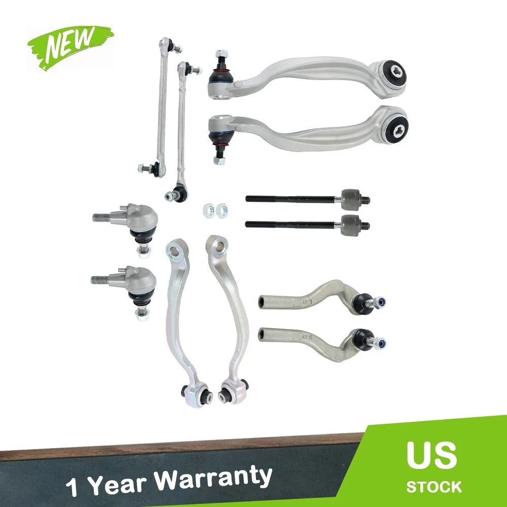 12PC Front Control Arm w/Ball Joint Sway Bar Link for Mercedes-Benz E400 (2014)