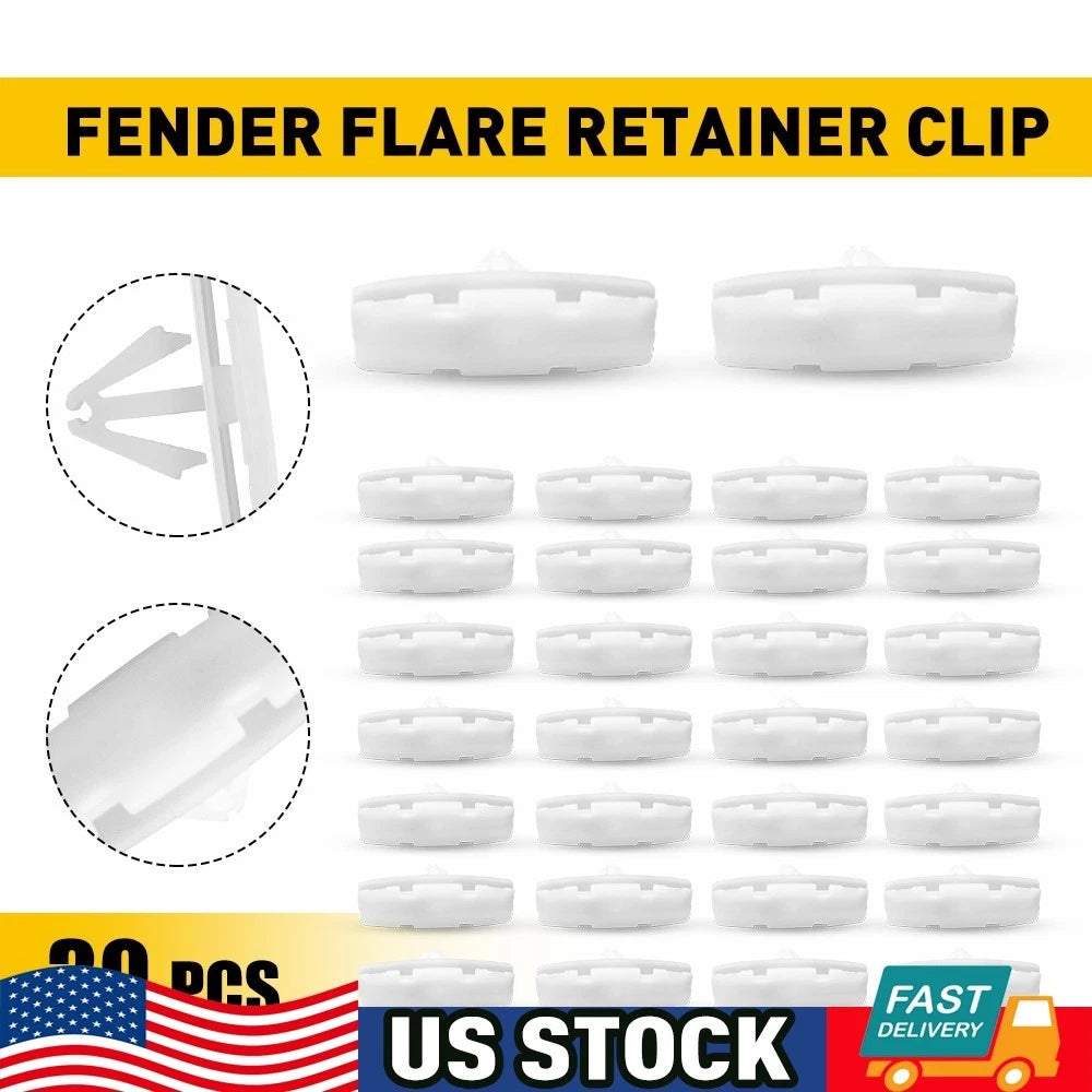 30pcs Fender Flare Retainer Clips for Jeep Wrangler JL (2018–2020) & Gladiator (2020)