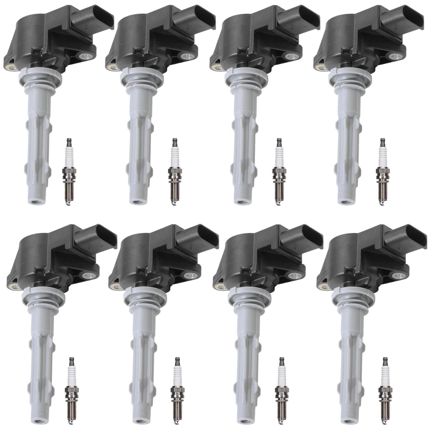 Set of 8 Ignition Coils & Iridium Spark Plugs for Mercedes W211 W221 V8