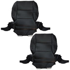 Set of 2 Leather Seat Covers for Chevy Silverado (2014–2019) Black