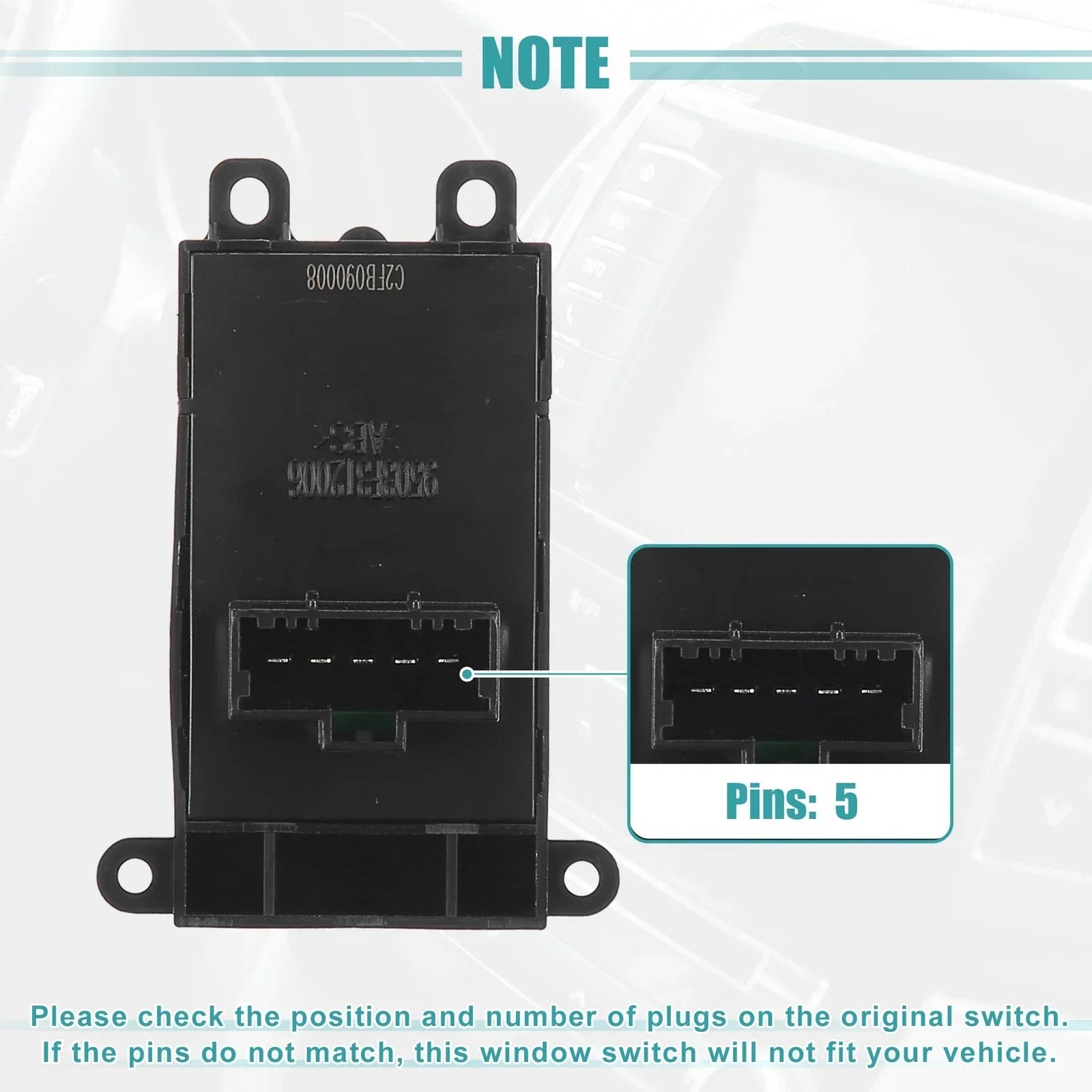 Power Window Switch for Honda Civic 2012-2015 (2 x)