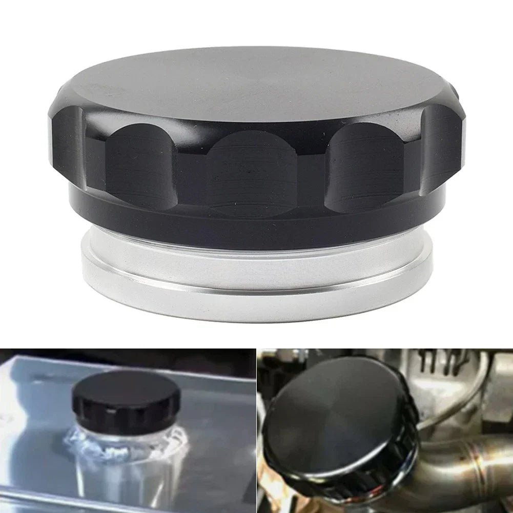 2.5" Black Aluminum Alloy Weld-On Filler Neck & Cap for Tank Cover