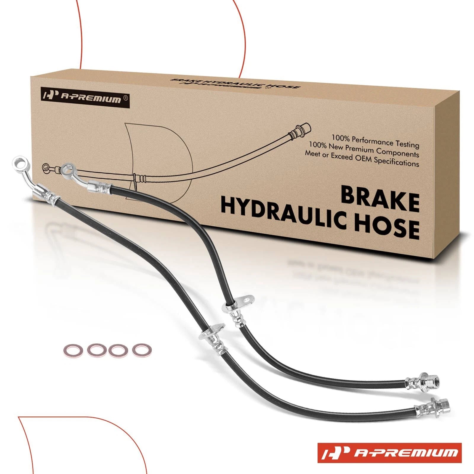 2X Brake Hydraulic Hoses for Honda Civic (2003–2005)