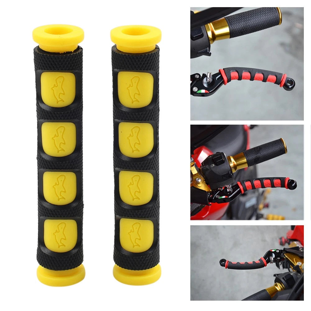 Universal Motor Brake Clutch Lever Grips Rubber Sleeve Cover Yellow