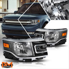 Headlight for Ford Flex (2013–2019) OE Direct Replace Black Housing Amber Corner