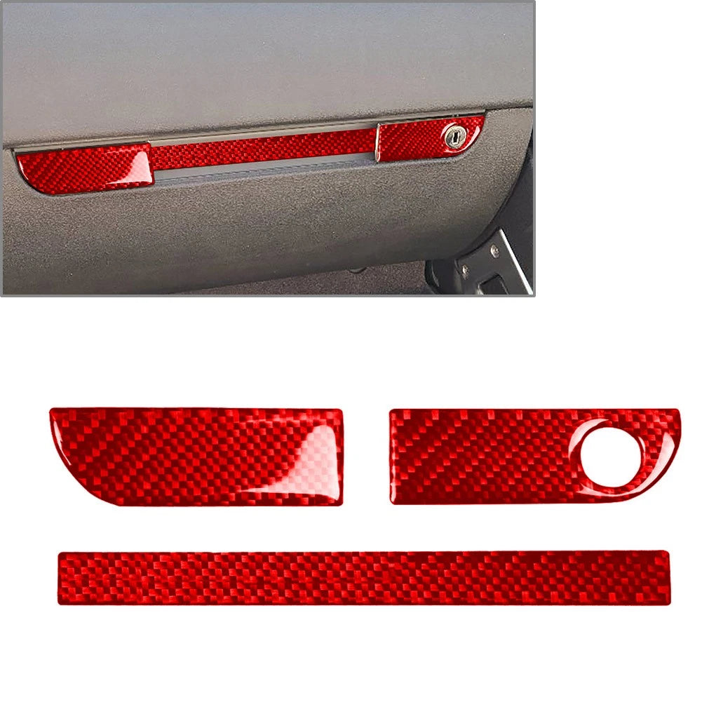 RHD Copilot Glove Box Switch Handle Cover Trim Carbon Red for Audi TT (2001–2006)