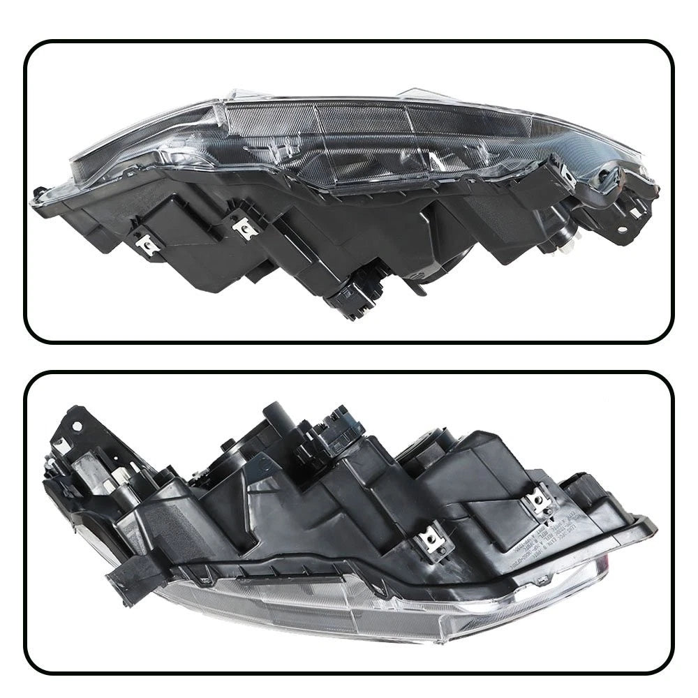 Driver Left Headlight for Honda Civic (2016-2018) Chrome Clear Lens Halogen