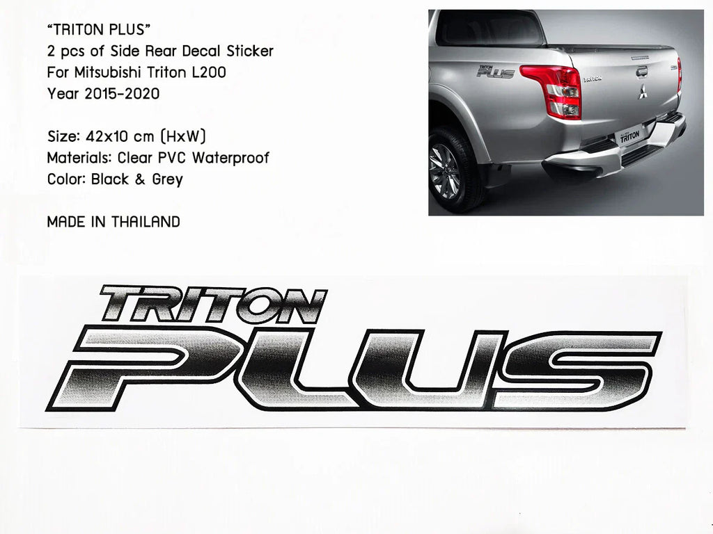 PVC Side Cabin Rear Sticker Decal for Mitsubishi Triton L200 (2015-2019)