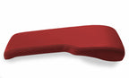 Leather Console Lid Bench Seat Cover for Toyota Tacoma (2001–2004) Red Black Stitch