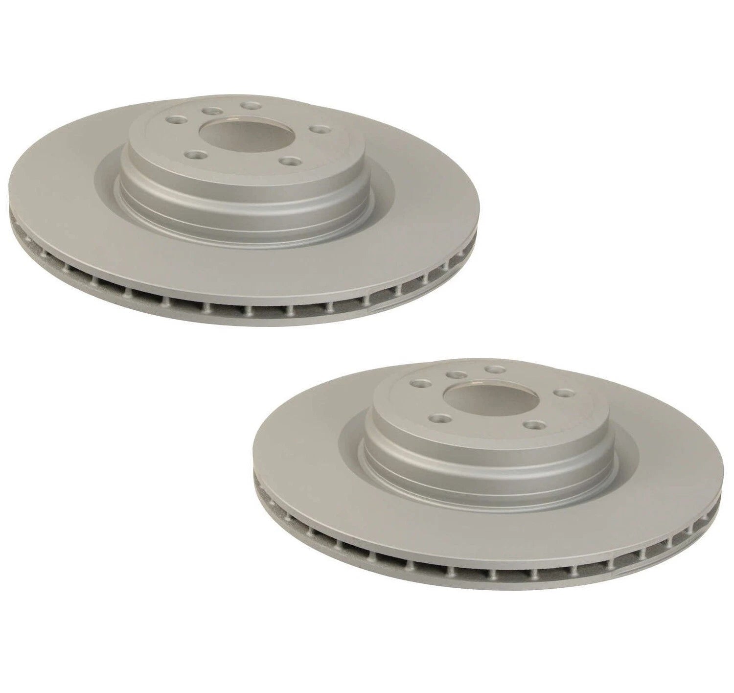Set of 2 Rear Zimmermann Vented Brake Disc Rotors for BMW F01 F02 F07 F10 (2008–2017)
